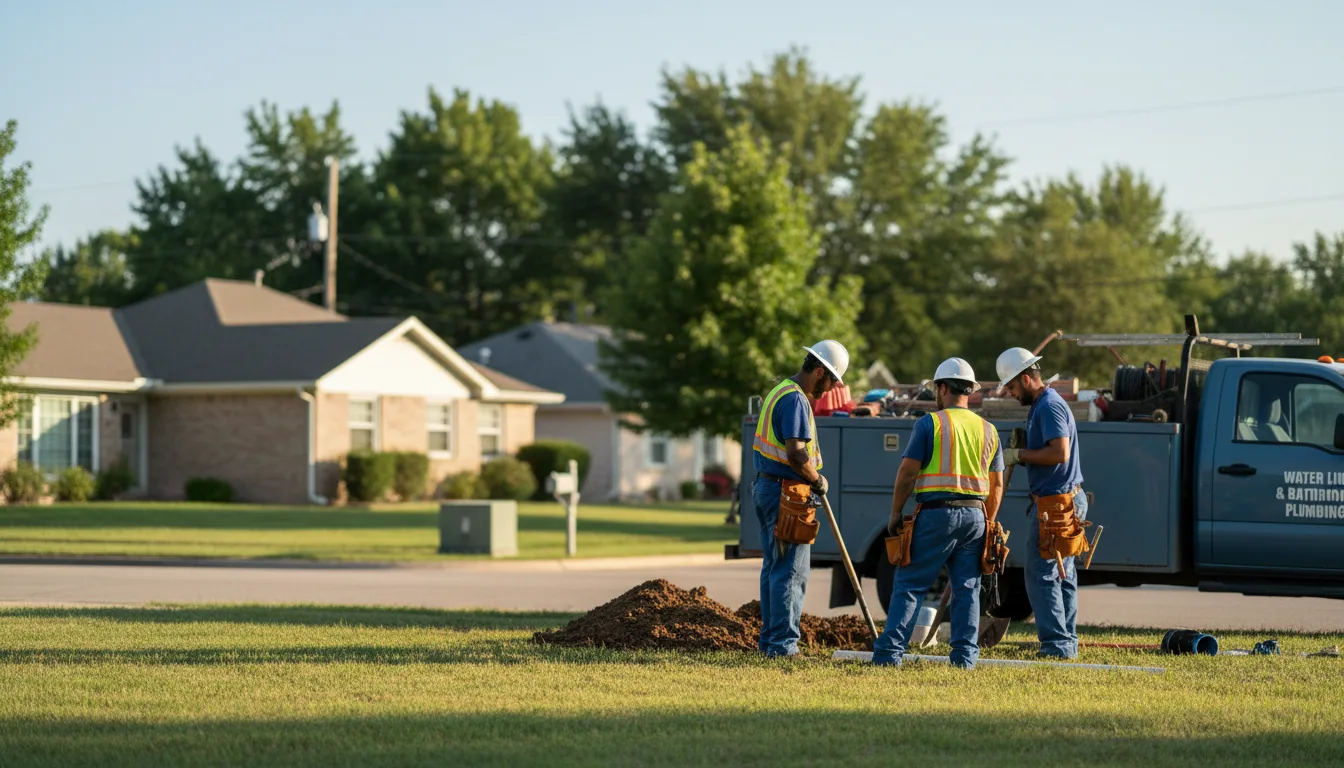 Residential water line and bathroom plumbing service in Lisbon, OH
